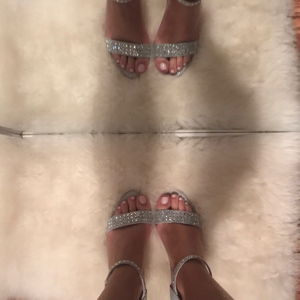 Silver Rhinestone Heels - Picture 7 of 8